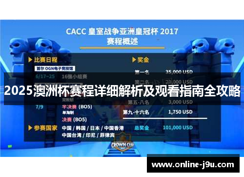 2025澳洲杯赛程详细解析及观看指南全攻略 2025澳洲杯赛程详细解析及观看指南全攻略